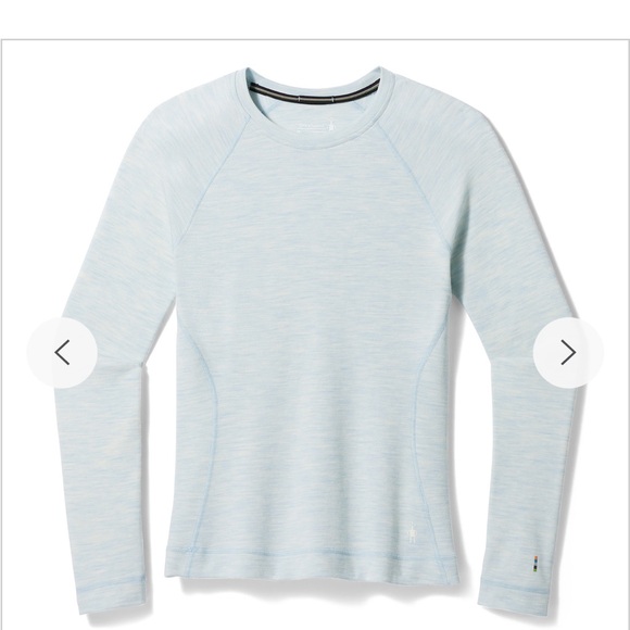Smartwool Women's Classic Thermal Merino Base Layer Crew Winter Sky Heather - Picture 9 of 13